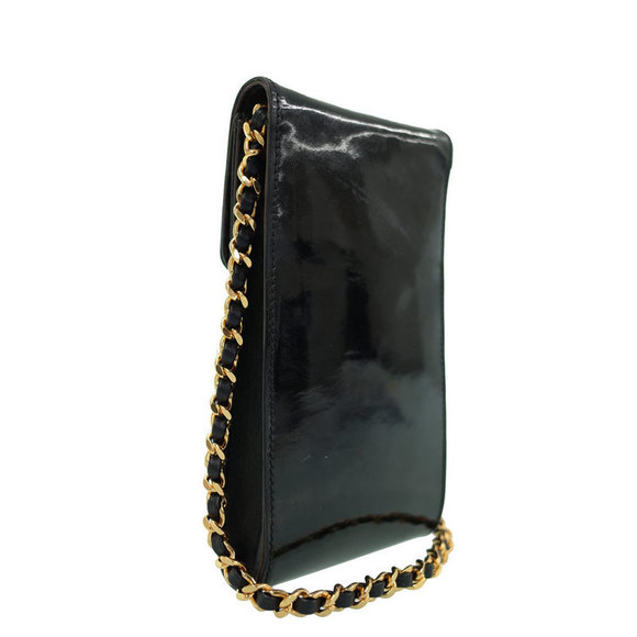 Chanel Coco Mark Chain Mini Pouch Shoulder Bag Black - Picture 2 of 9